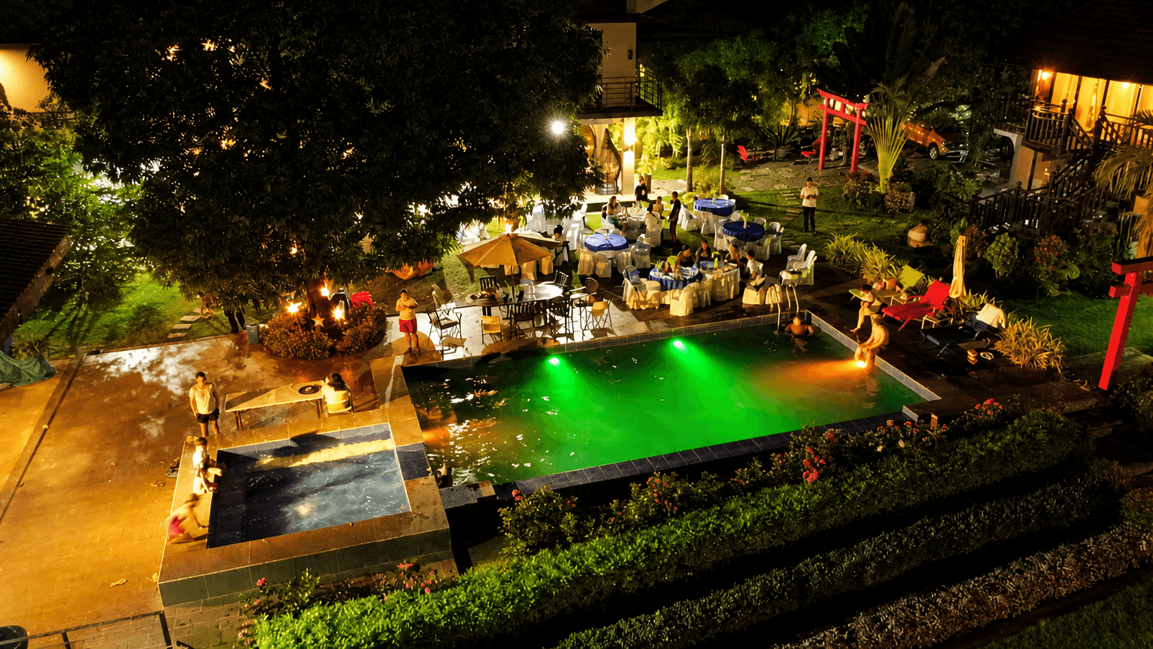 Nokori Private Resort viewed in warm evening light